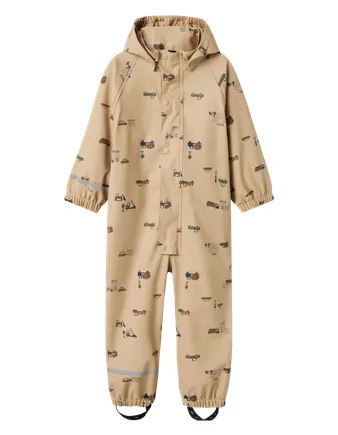 Name It Fleece Regn Dragt Dry10 White Pepper Small City