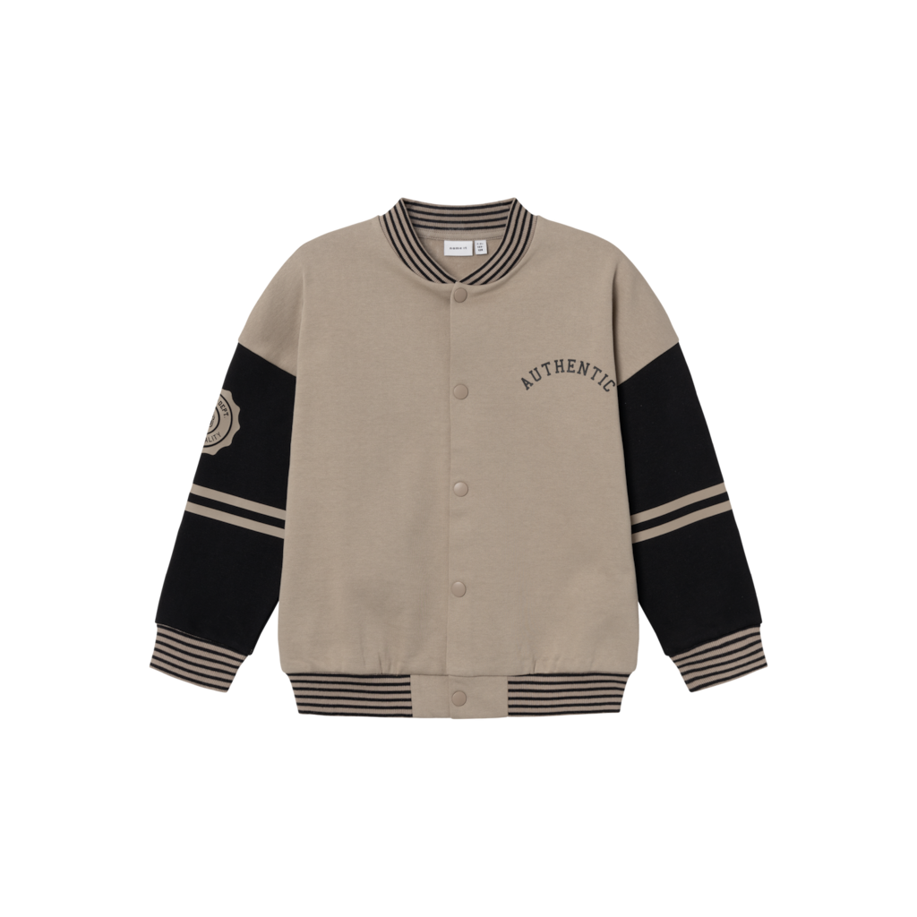 Name It Nassen Sweat Cardigan Weathered Teak Black