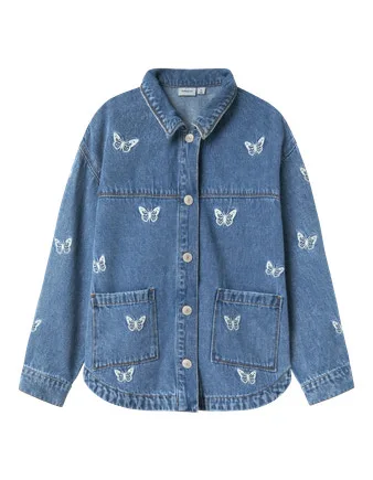 Name It Sommerfugle Denim Jakke Mandy Medium Blue Denim